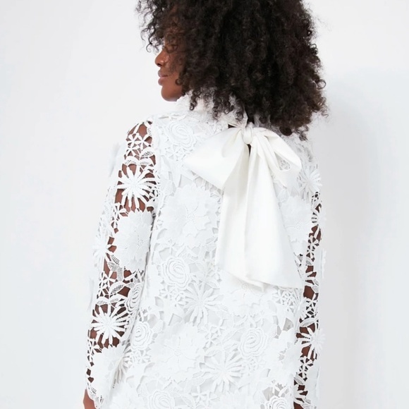 Tuckernuck Blanc Guipure White Lace Daphne Dress Size Large Brand New W/Tags - Picture 2 of 16